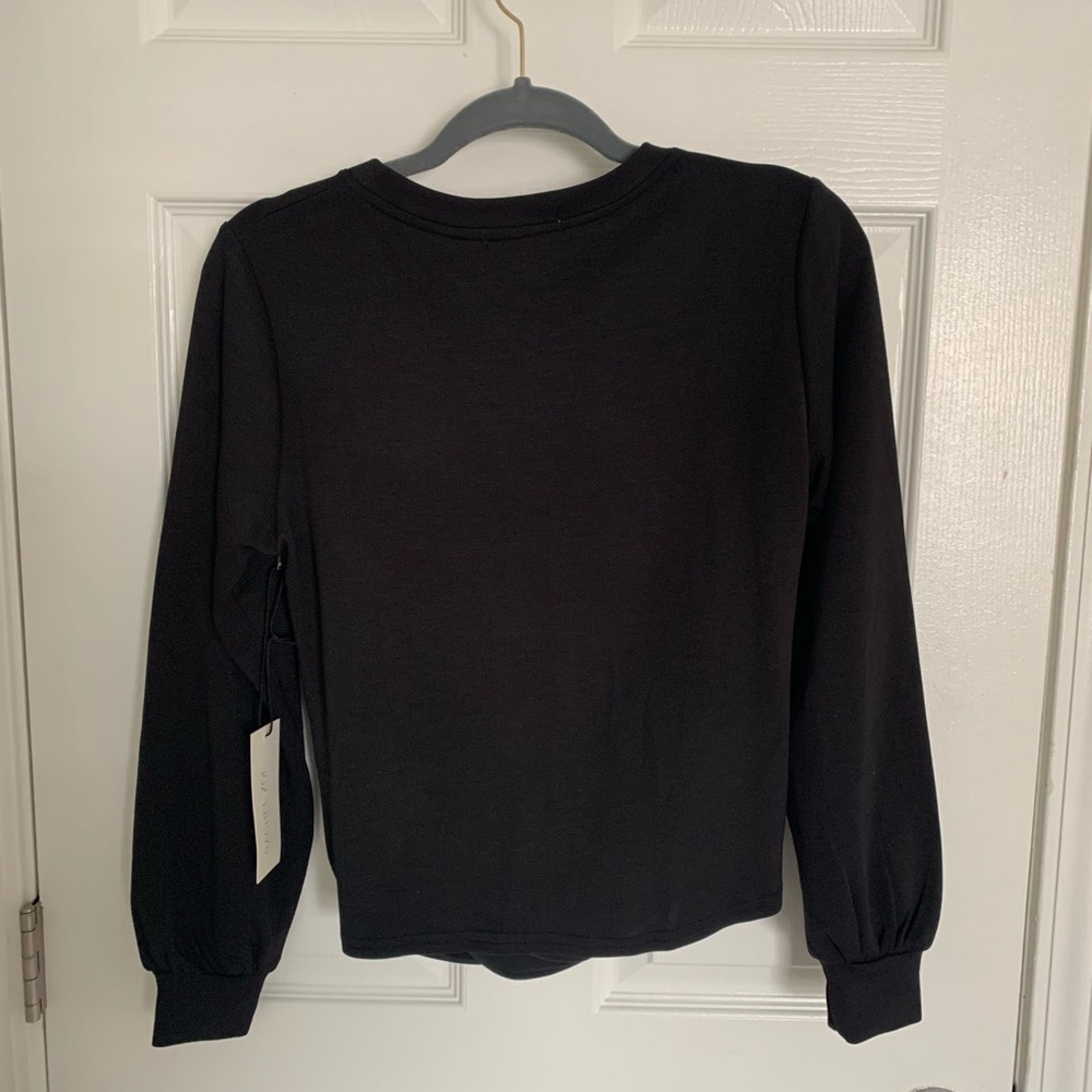 NWT Rachel Zoe black crew neck - Picture 2 of 4